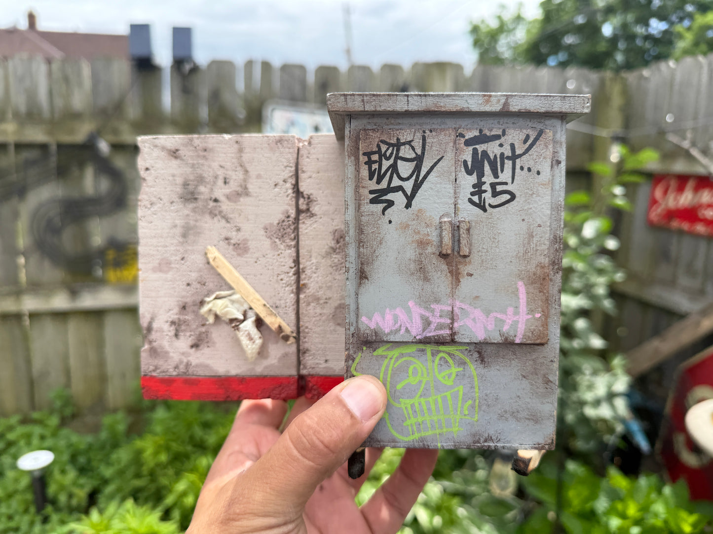 1:12 Scale Urban Utility Cabinet – Weathered Street Prop