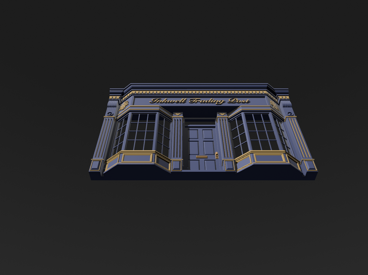 InkWell Trading Post Diorama STL | 1:12 Scale Storefront (Digital Download)