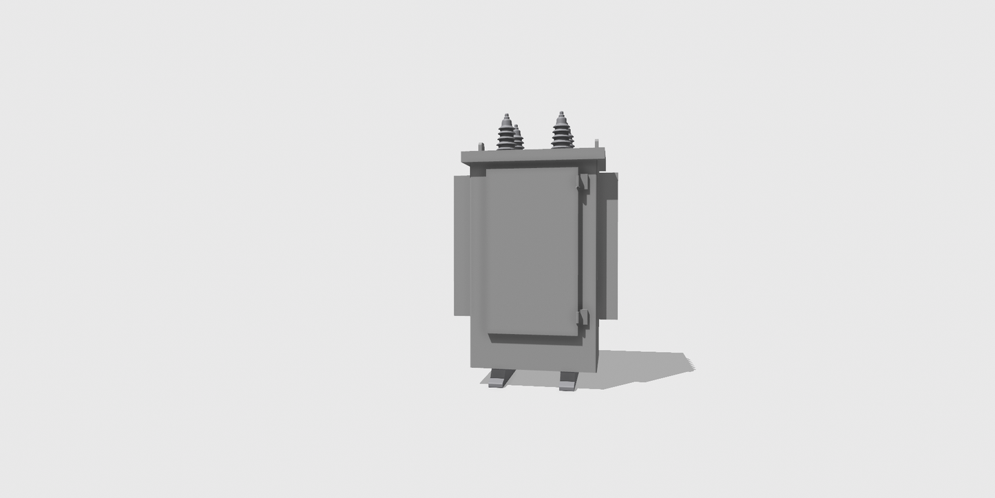 1:12 Scale Utility Transformer Box STL – Miniature Diorama Prop