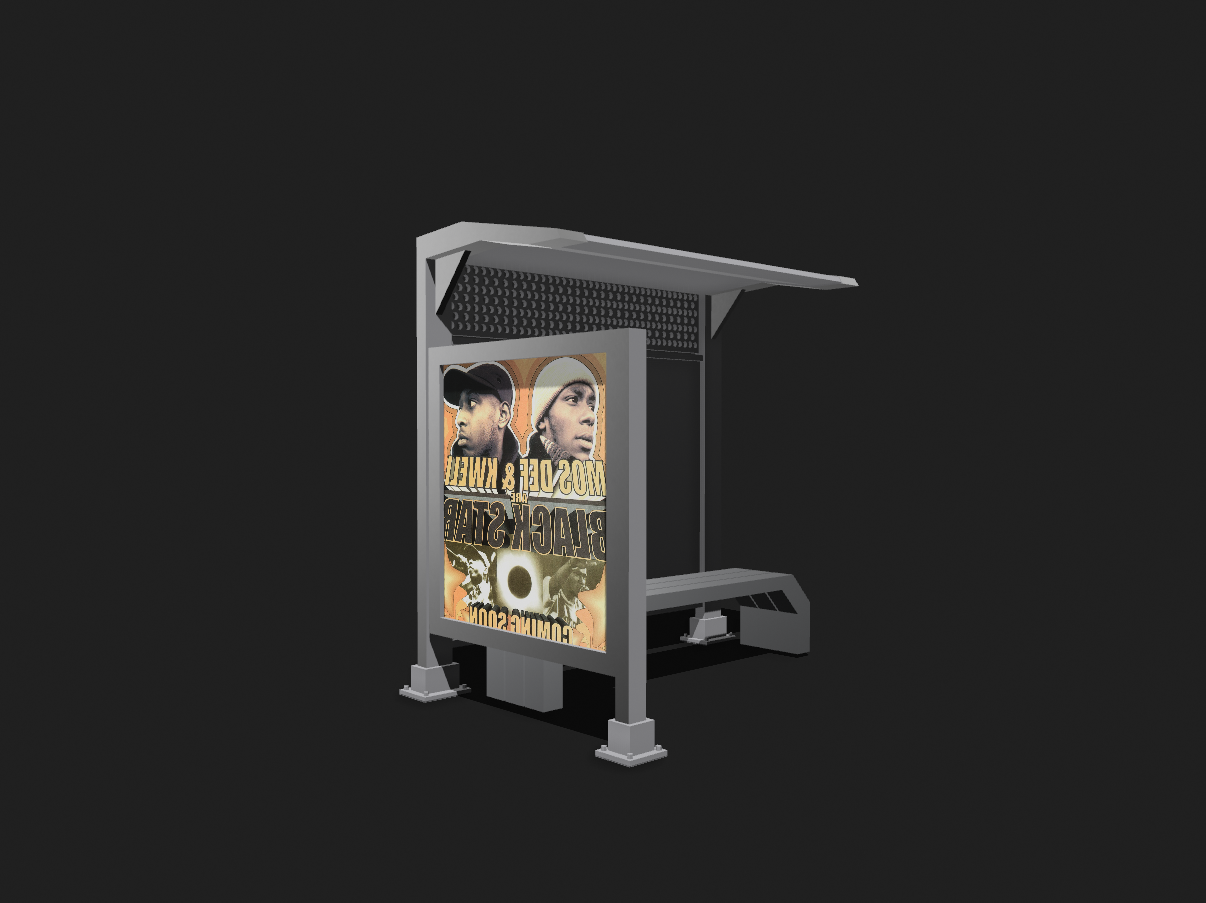 1:12 Scale Urban Bus Stop – 3D Printable STL File