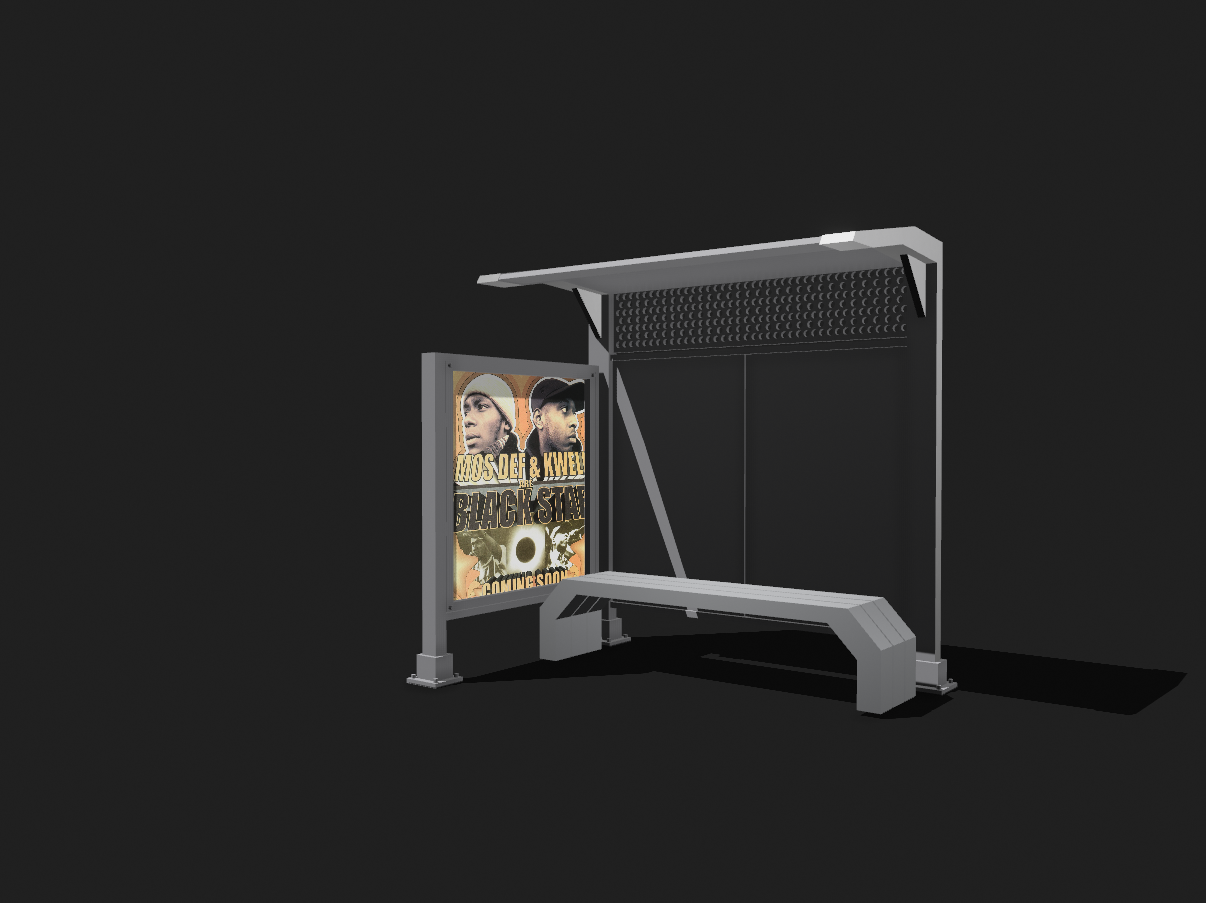 1:12 Scale Urban Bus Stop – 3D Printable STL File