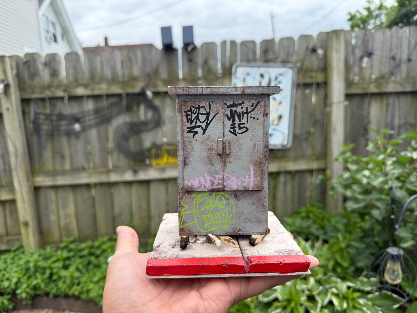 1:12 Scale Urban Utility Cabinet – Weathered Street Prop