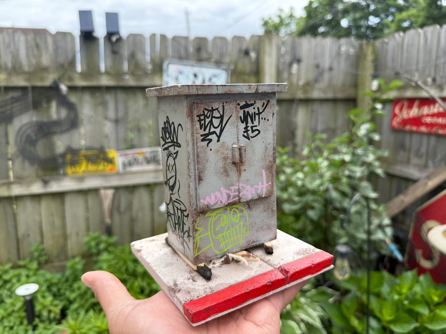 1:12 Scale Urban Utility Cabinet – Weathered Street Prop