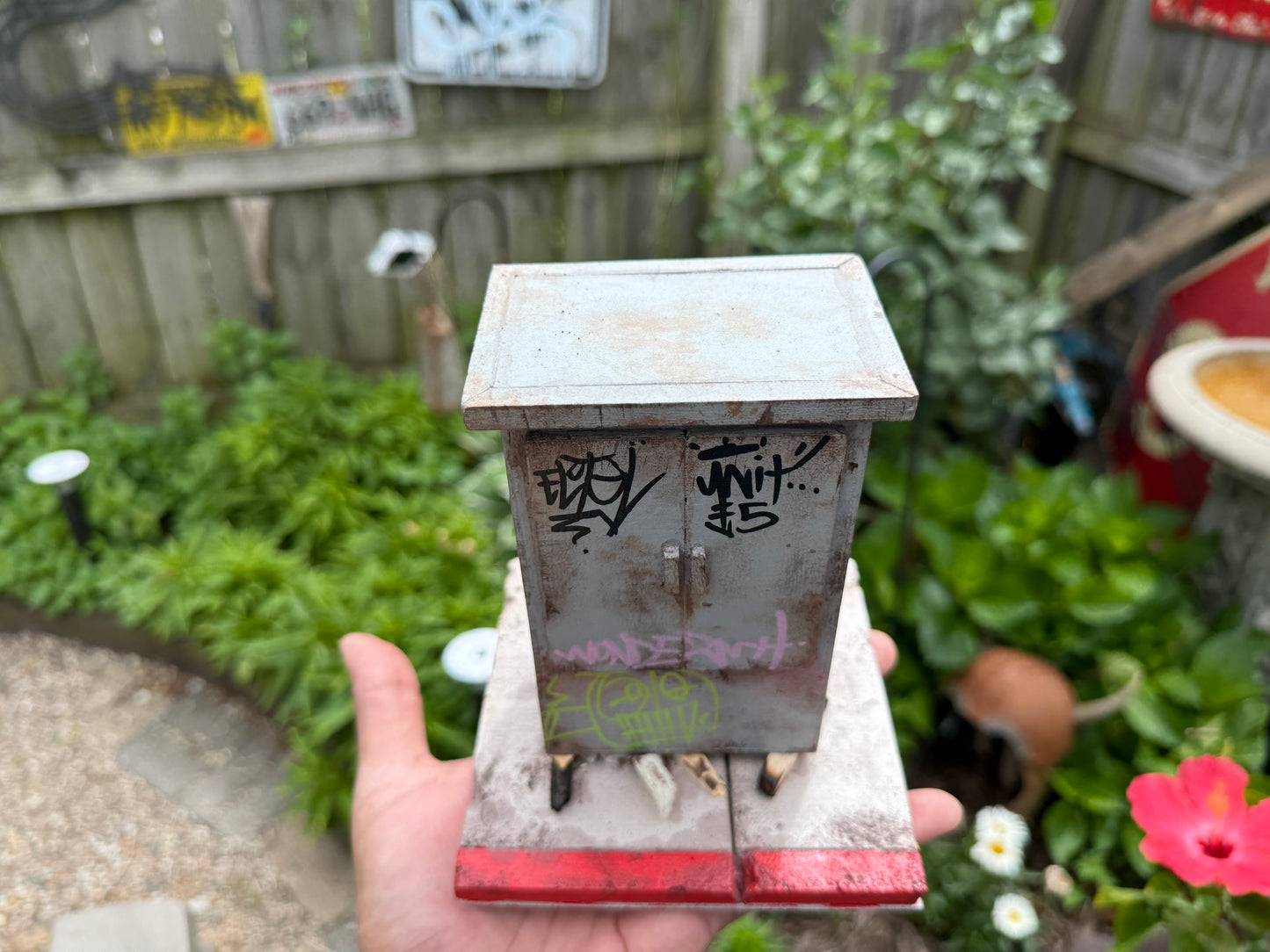 1:12 Scale Urban Utility Cabinet – Weathered Street Prop