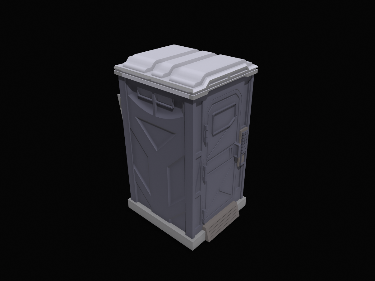 1:12 Scale Cyber Punk Porto Potty