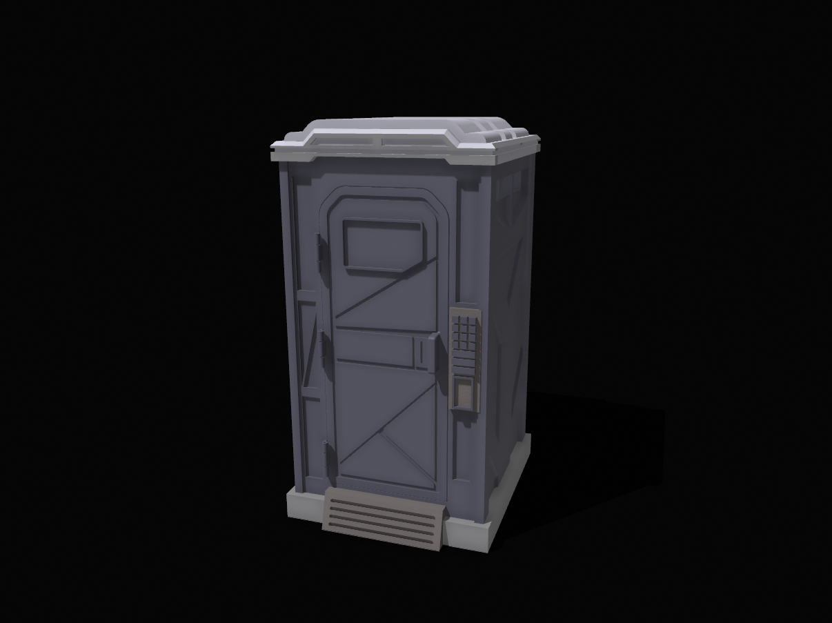 1:12 Scale Cyber Punk Porto Potty