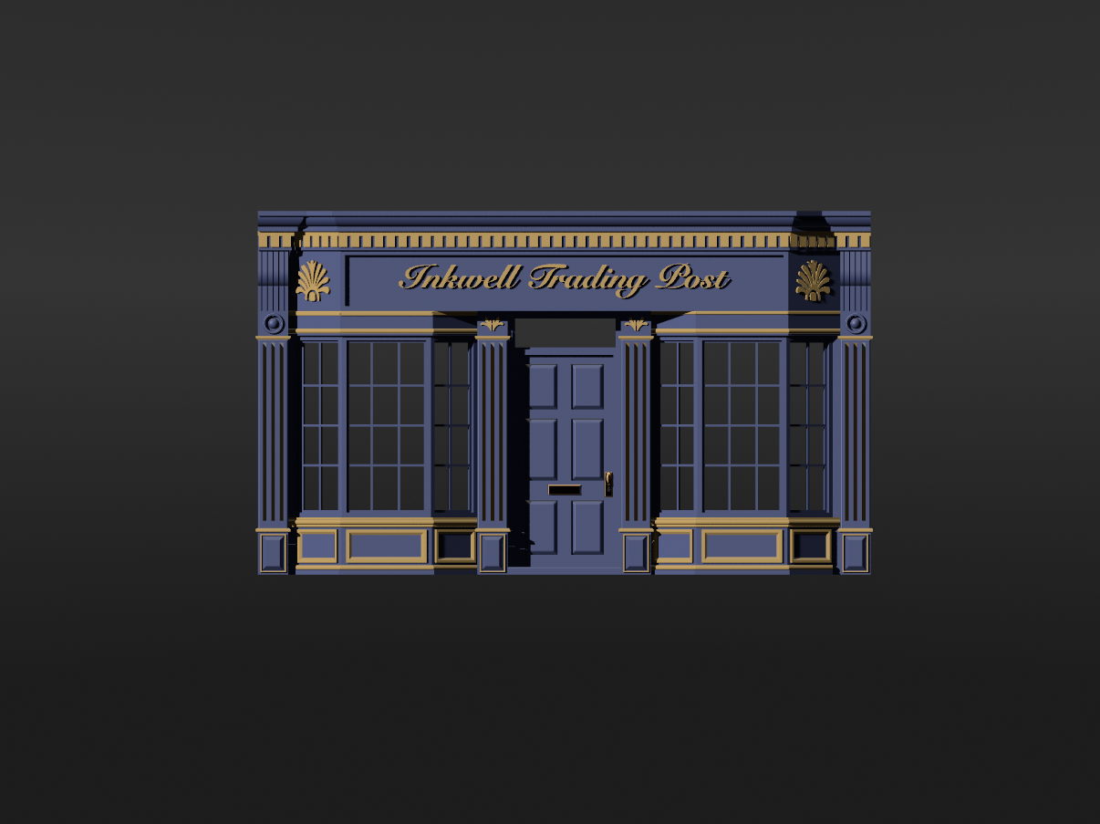 InkWell Trading Post Diorama STL | 1:12 Scale Storefront (Digital Download)