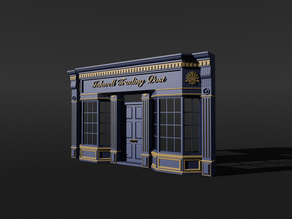 InkWell Trading Post Diorama STL | 1:12 Scale Storefront (Digital Download)