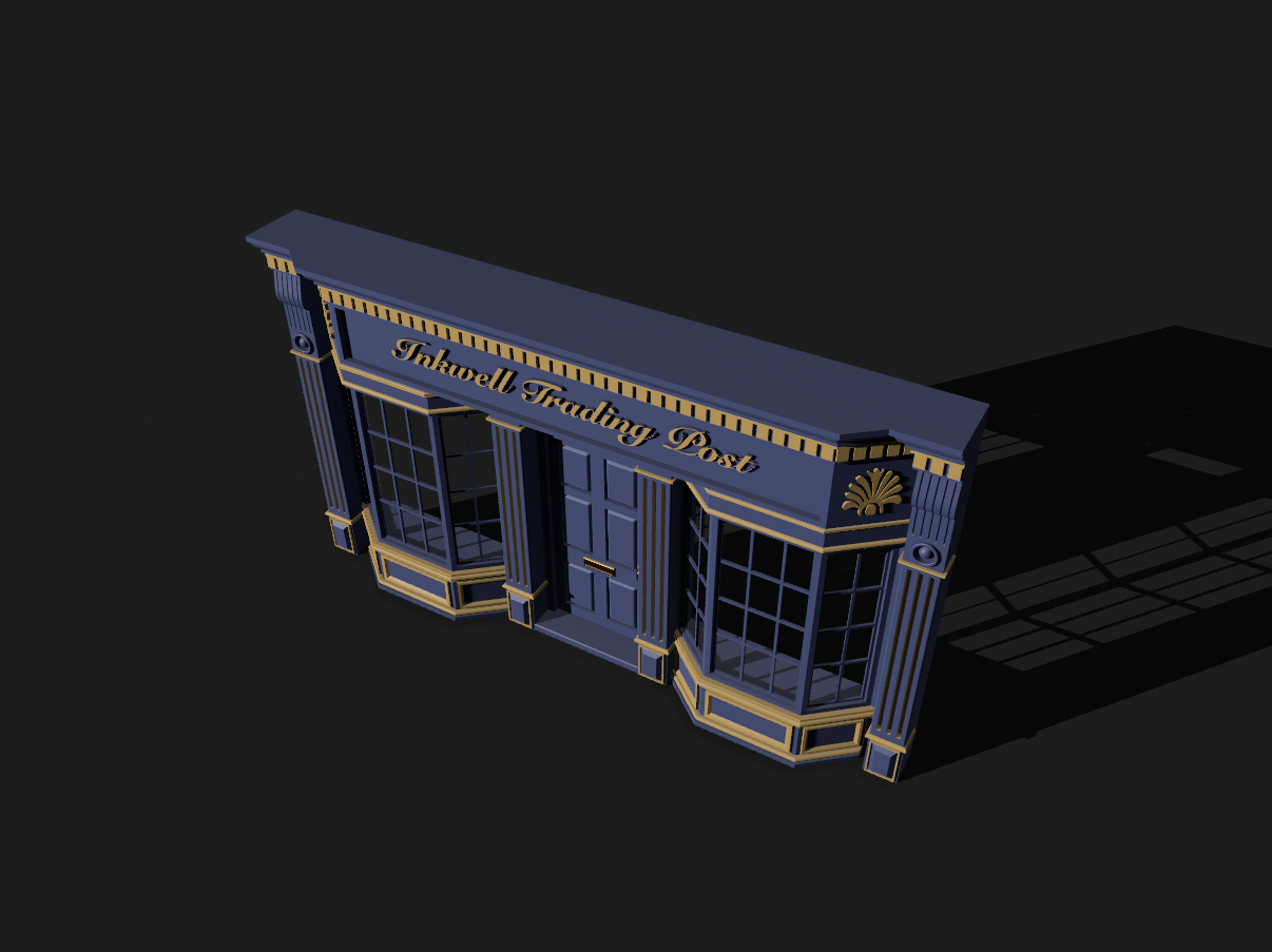 InkWell Trading Post Diorama STL | 1:12 Scale Storefront (Digital Download)