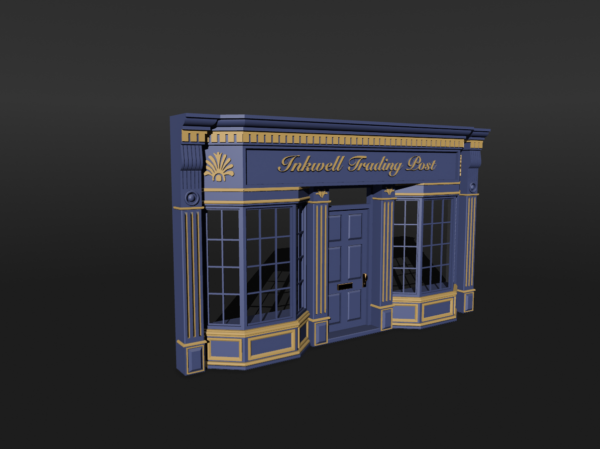 InkWell Trading Post Diorama STL | 1:12 Scale Storefront (Digital Download)