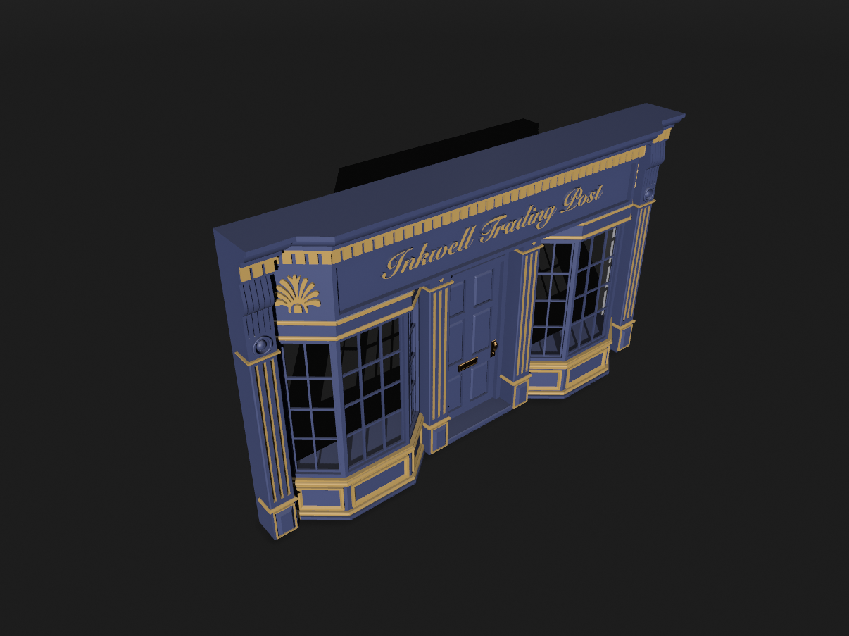 InkWell Trading Post Diorama STL | 1:12 Scale Storefront (Digital Download)