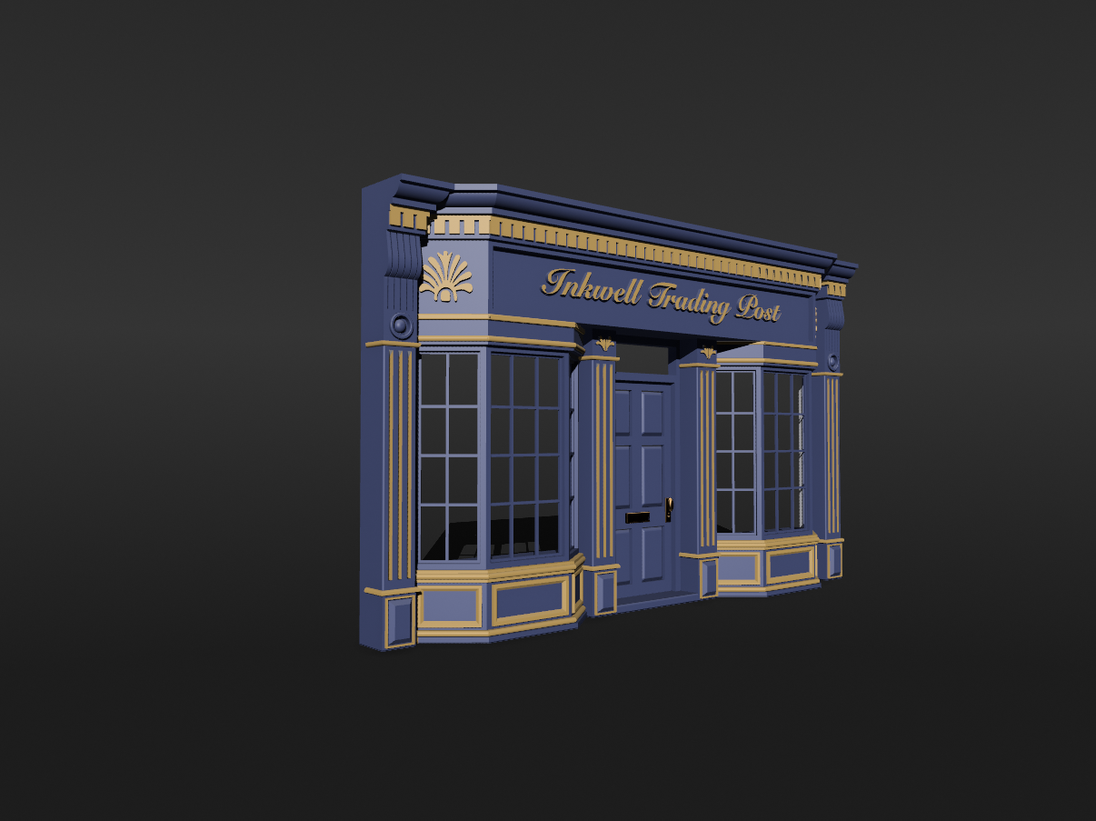 InkWell Trading Post Diorama STL | 1:12 Scale Storefront (Digital Download)
