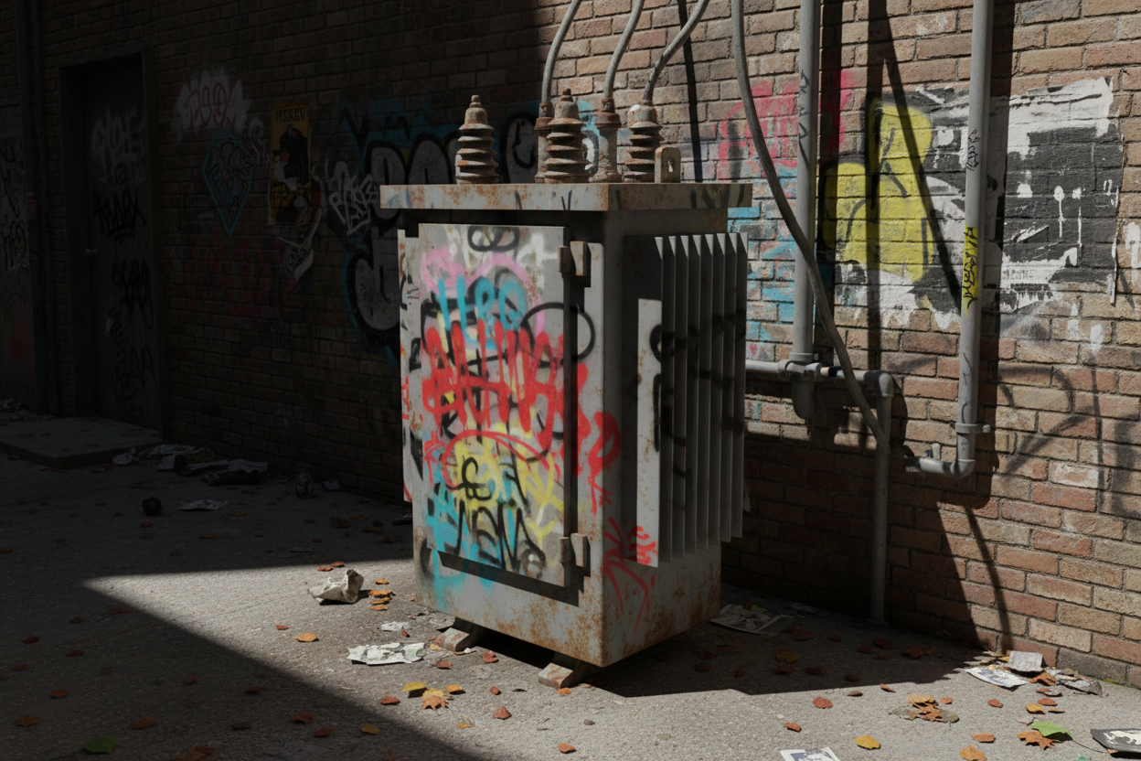 1:12 Scale Utility Transformer Box STL – Miniature Diorama Prop