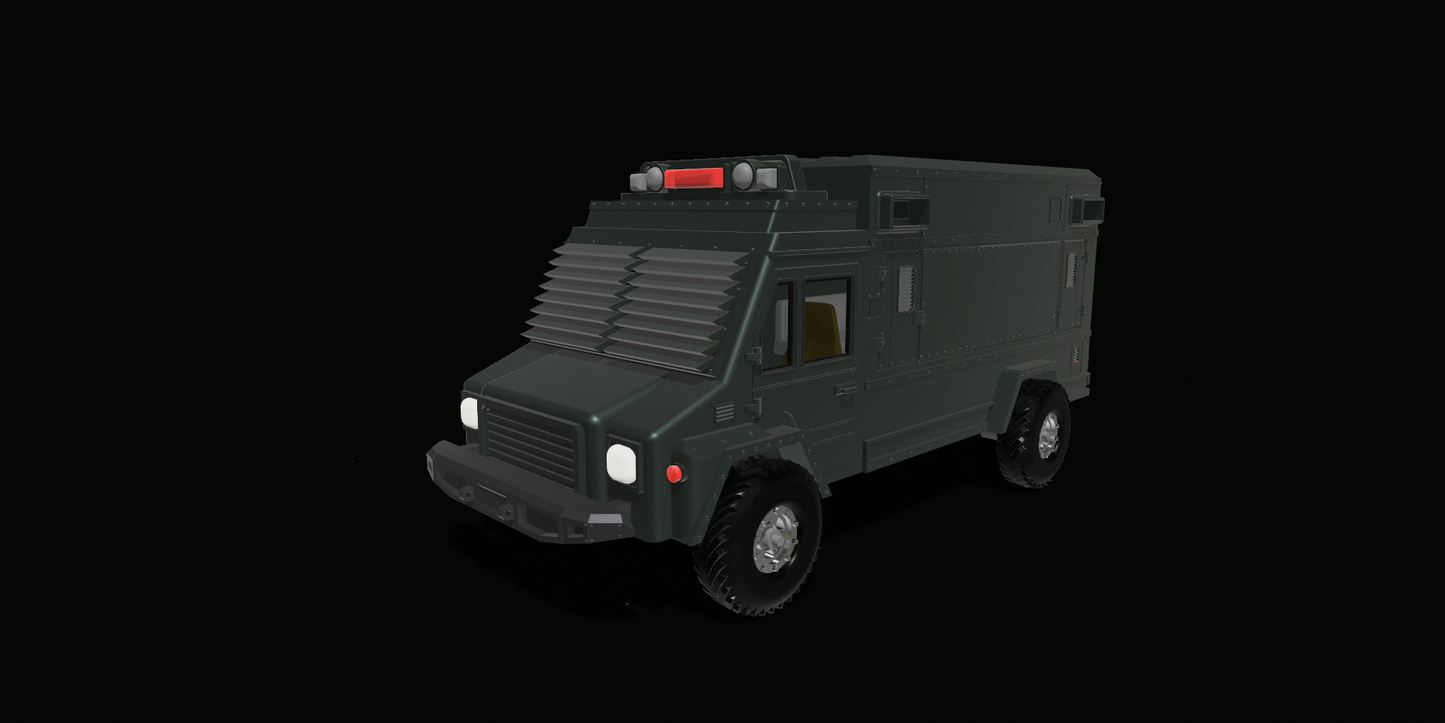 Unit 5iive Combat Van STL | 1:12 Scale Tactical Vehicle | Action Figure Diorama | 3D Printable Armored Truck | Digital Download