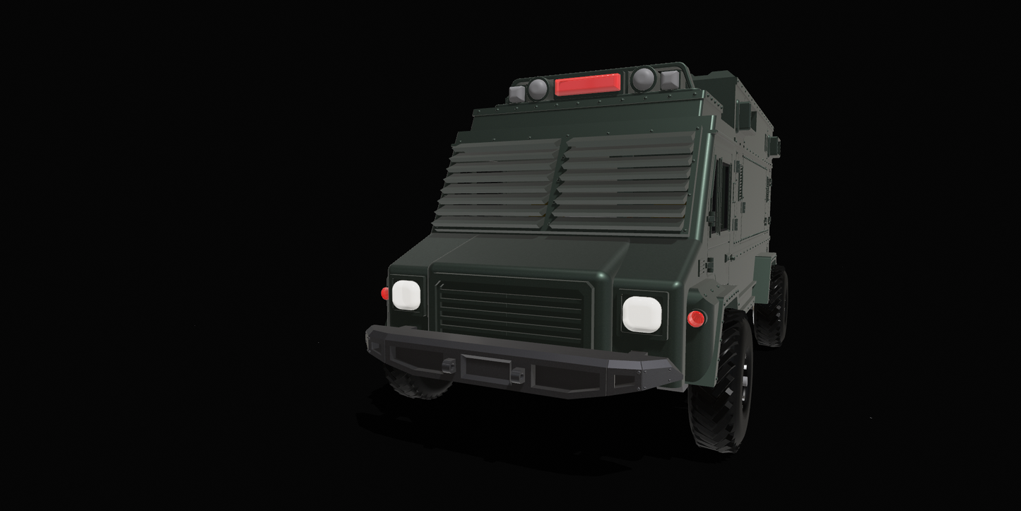 Unit 5iive Combat Van STL | 1:12 Scale Tactical Vehicle | Action Figure Diorama | 3D Printable Armored Truck | Digital Download
