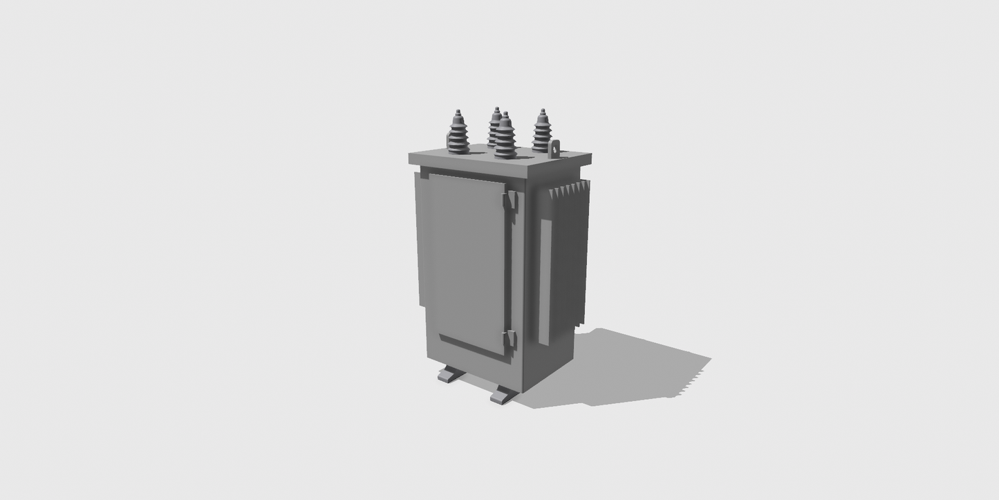 1:12 Scale Utility Transformer Box STL – Miniature Diorama Prop