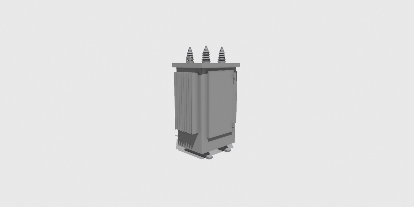 1:12 Scale Utility Transformer Box STL – Miniature Diorama Prop