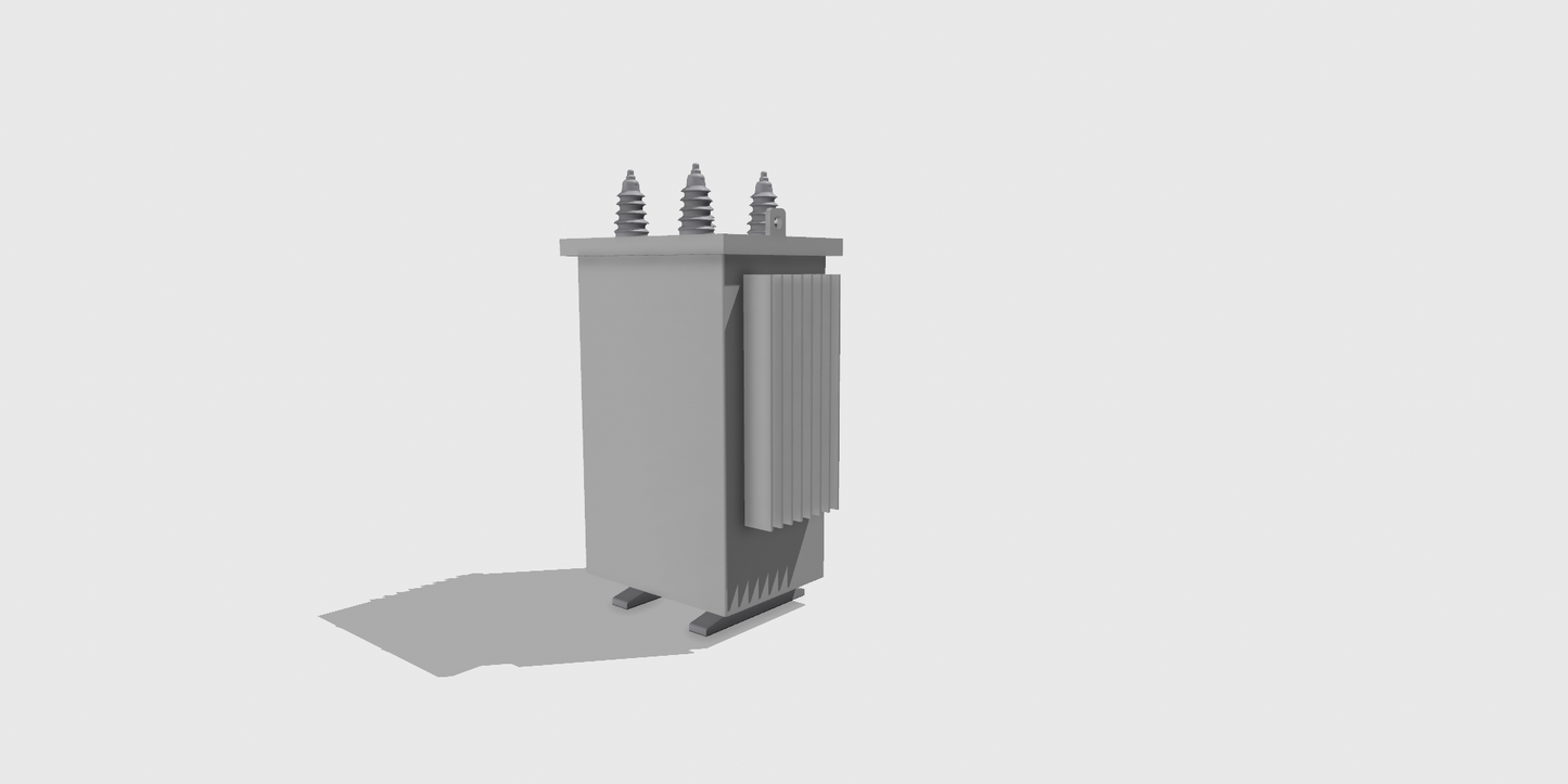 1:12 Scale Utility Transformer Box STL – Miniature Diorama Prop