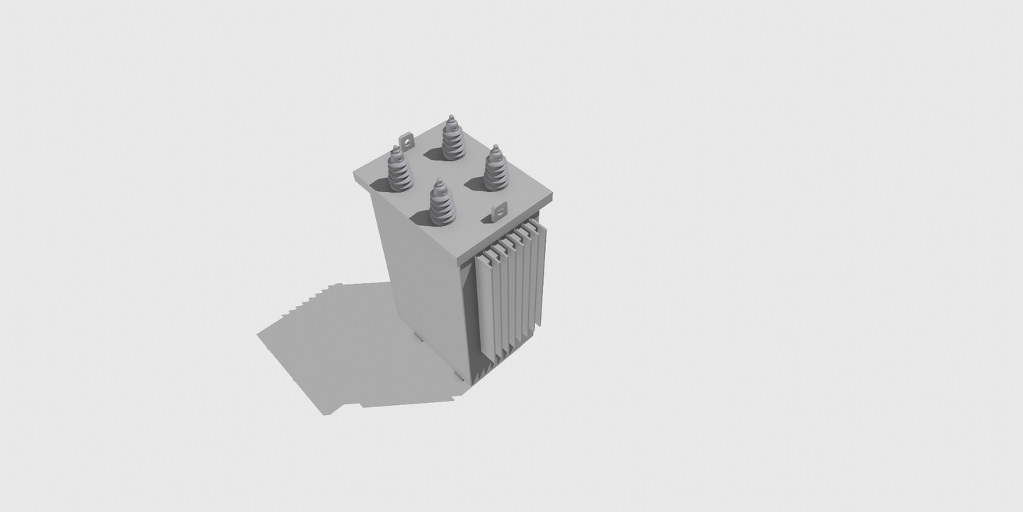 1:12 Scale Utility Transformer Box STL – Miniature Diorama Prop
